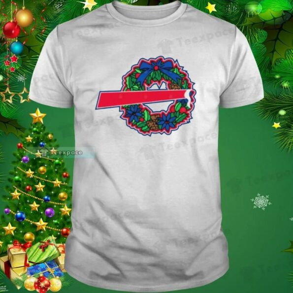 Christmas-Wreath-Buffalo-Bills-Shirt