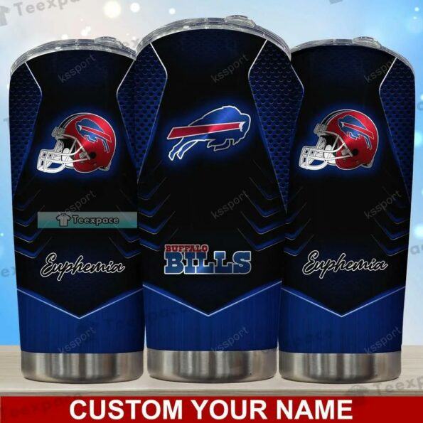 Custom-Buffalo-Bills-Dark-Blue-Helmet-Tumbler