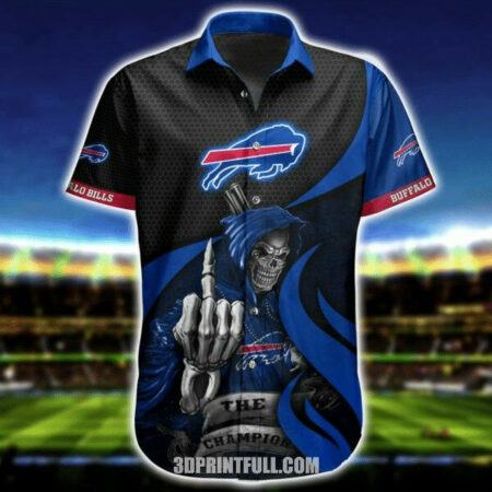 NFL-Buffalo-Bills-Black-Royal-Blue-Skull-Hawaiian-Shirt