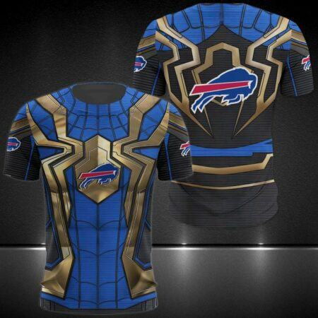 NFL-Buffalo-Bills-Blue-Golden-Spider-Man-Edition-T-Shirt