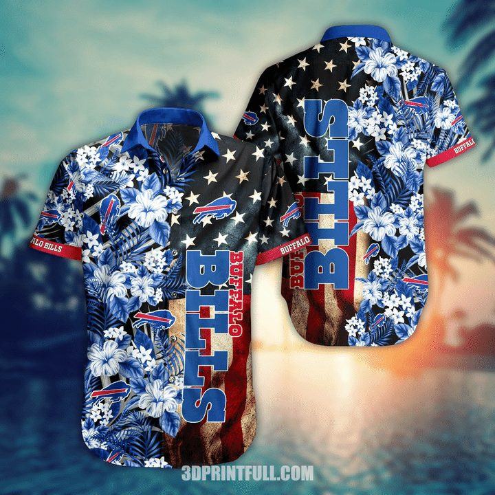 NFL-Buffalo-Bills-Flower-Tropical-American-Flag-Hawaiian-Shirt