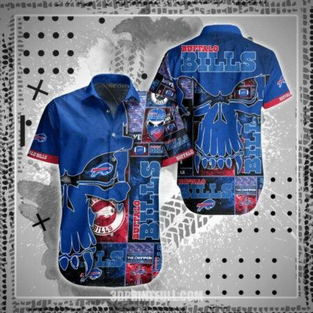 NFL-Buffalo-Bills-Royal-Blue-Skull-Hawaiian-Shirt