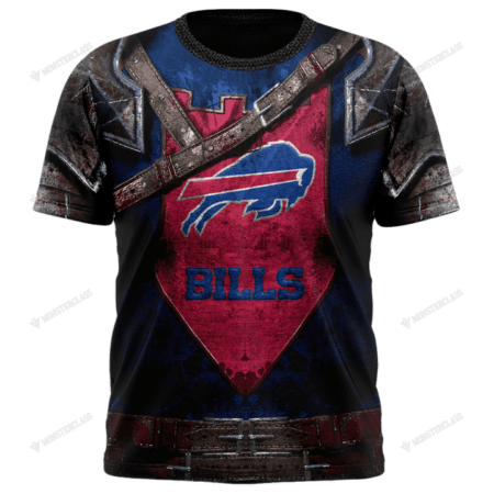 [New] Buffalo Bills nfl Warrior customized 3D long sleeve custom name