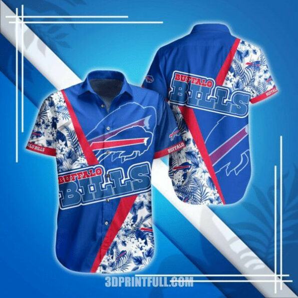 Nfl-Buffalo-Bills-Blue-Red-Flower-Tropical-Trendy-Hawaiian-Shirt-Aloha-Shirt