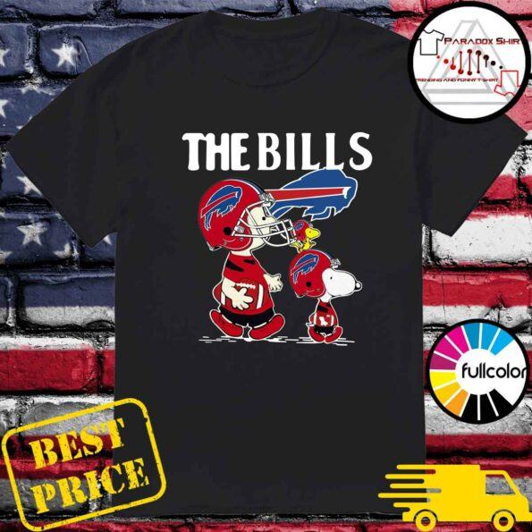 The-Buffalo-Bills-With-Red-Snoopy-Charlie-Brown-And-Woodstock-t-Shirt