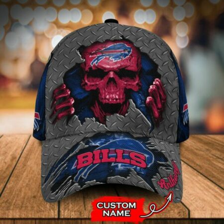 Buffalo-Bills-3D-Cap-red-SKULL-NFL-Custom-Name