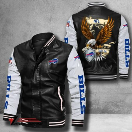 Buffalo-Bills-NFL-USEagle-Bomber-Leather-Jacket-custom-black