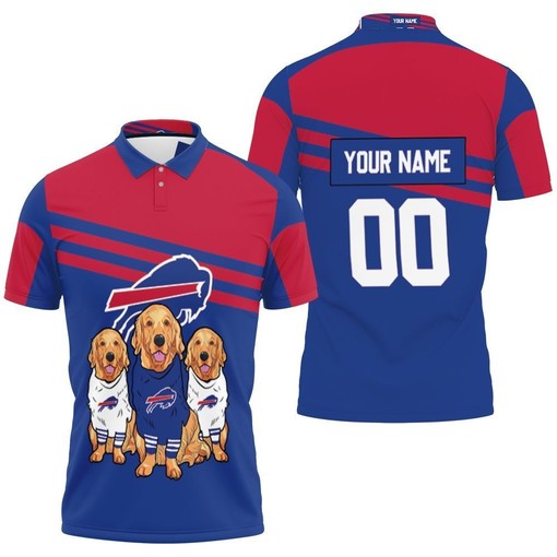 Buffalo-Bills-nfl-polo-shirt-Golden-Retriever-Afc-East-Champions-For-Fans-Personalized-name-Polo-Shirt-All-Over-Print