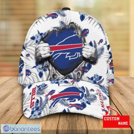 Custom-Name-NFL-Buffalo-Bills-Tropical-Flowers-Pattern-Printed-3D-Cap-2