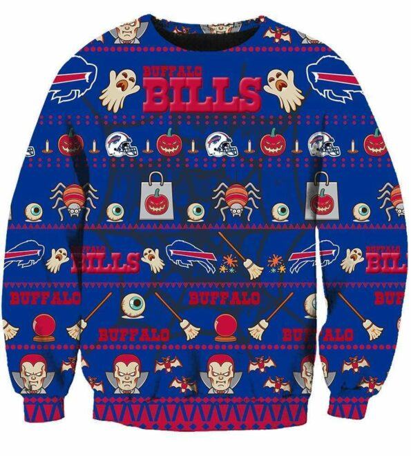 Halloween-pattern-3D-Buffalo-Bills-sweater-football-Pullover-Blue-ugly-sweater-1