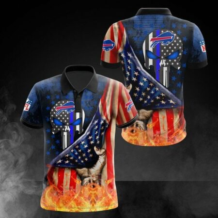 NFL-Buffalo-Bills-American-Flag-skull-punisher-golf-Polo-Shirt