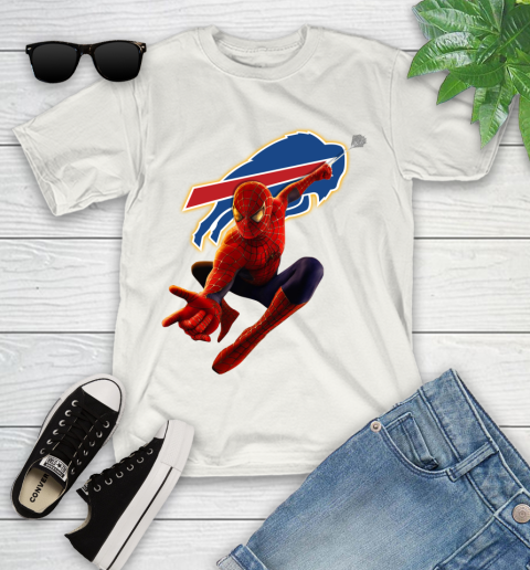 NFL-Spider-Man-tobey-Football-Buffalo-Bills-Youth-T-Shirt