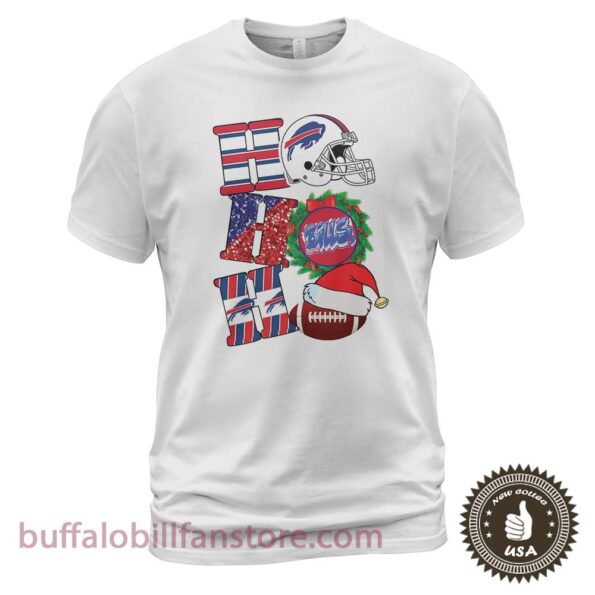 Buffalo bills NFL funny christmas santa claus hohoho t-shirt v2