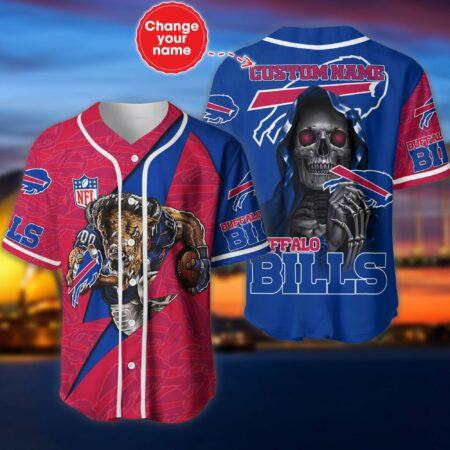 Buffalo-Bills-NFL-3D-Personalized-skull-death-Baseball-Jersey