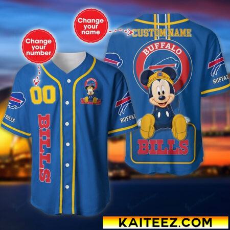 Custom-Name-And-Number-Disney-Mickey-Mouse-Buffalo-Bills-NFL-Baseball-Jersey