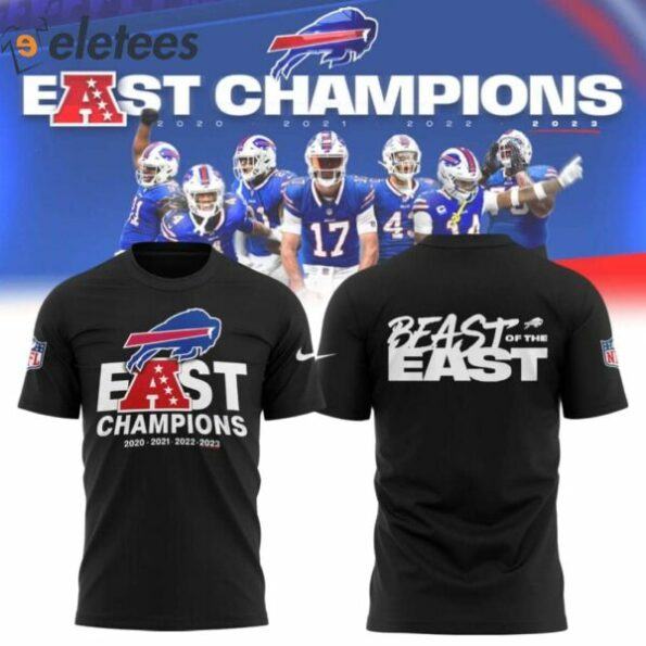 Bills AFC East Champions 2023 3D Shirt Beast Of The East