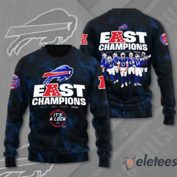 Bills East Champions 4 Years In A Row 2023 3D Shirt It’s A Lock