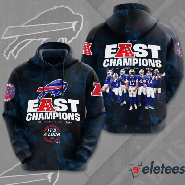 Bills East Champions 4 Years In A Row 2023 3D hoodie It's A Lock