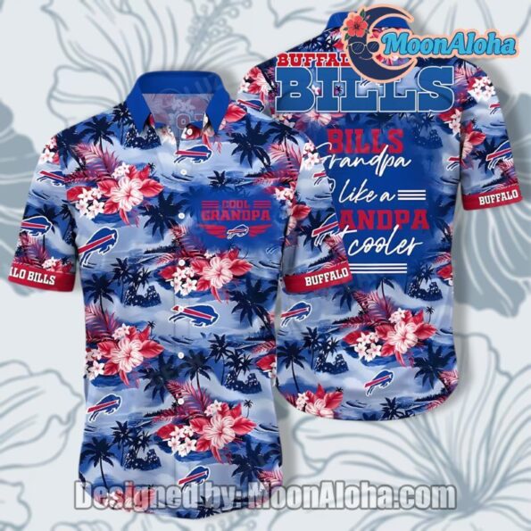 Buffalo Bills Cool Grandpa Blue Nice Hawaiian Shirts