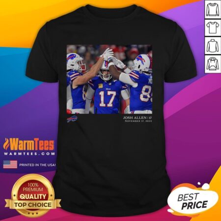 Awesome Buffalo Bills Josh Allen Black NFL Flash Features Week 11 T-Shirt