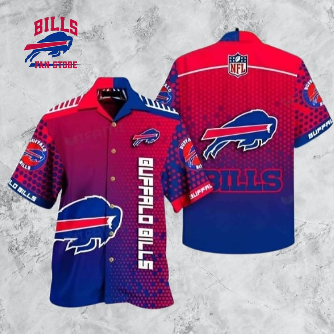 Buffalo Bills Bold Gradient Hawaiian Shirt NFL Edition
