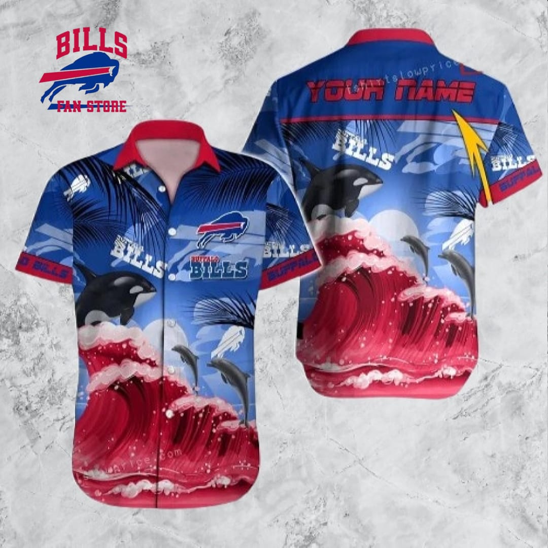 Buffalo Bills Hawaiian Shirt NFL Football Custom Name Aloha Hawaiian Shirt