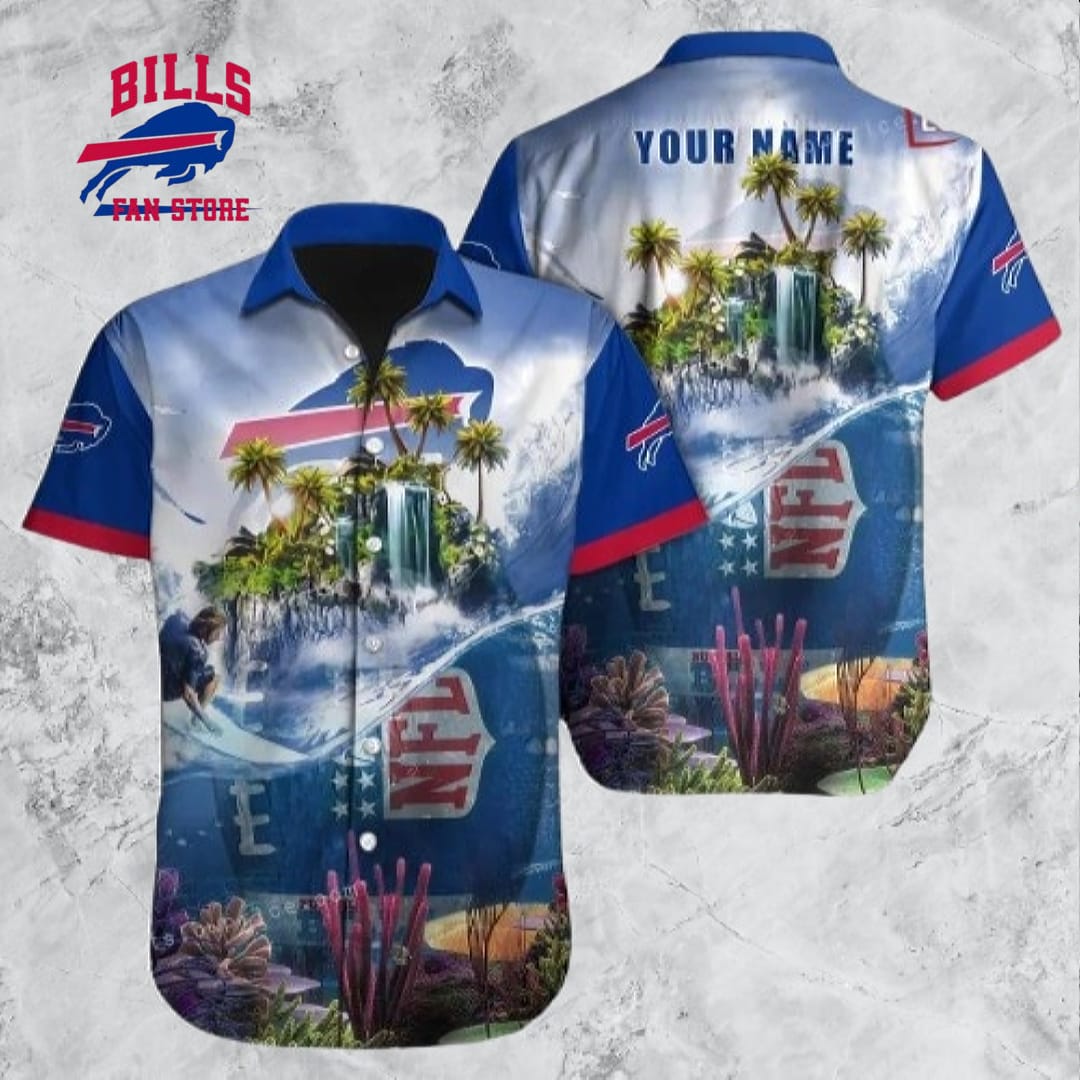 Buffalo Bills Hawaiian Shirt NFL Football Custom Name Cheap Hawaiian Shirt For Men Women
