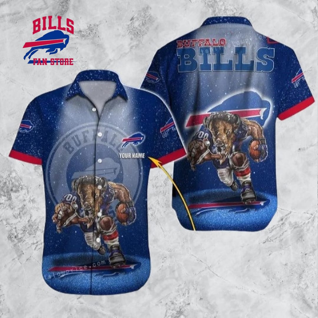 Buffalo Bills Hawaiian Shirt NFL Football Custom Name Hawaiian Shirt