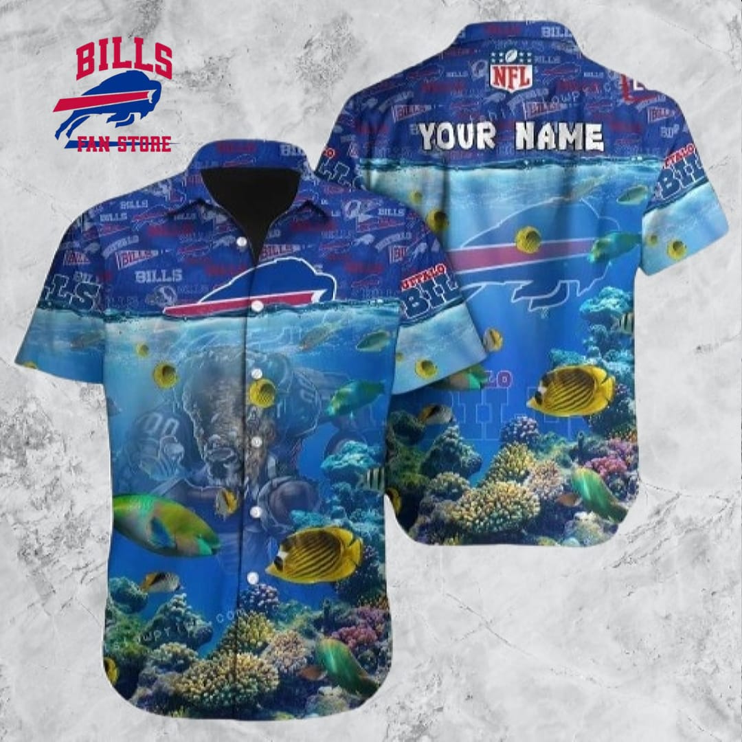 Buffalo Bills Hawaiian Shirt NFL Football Custom Name Hawaiian Shirt