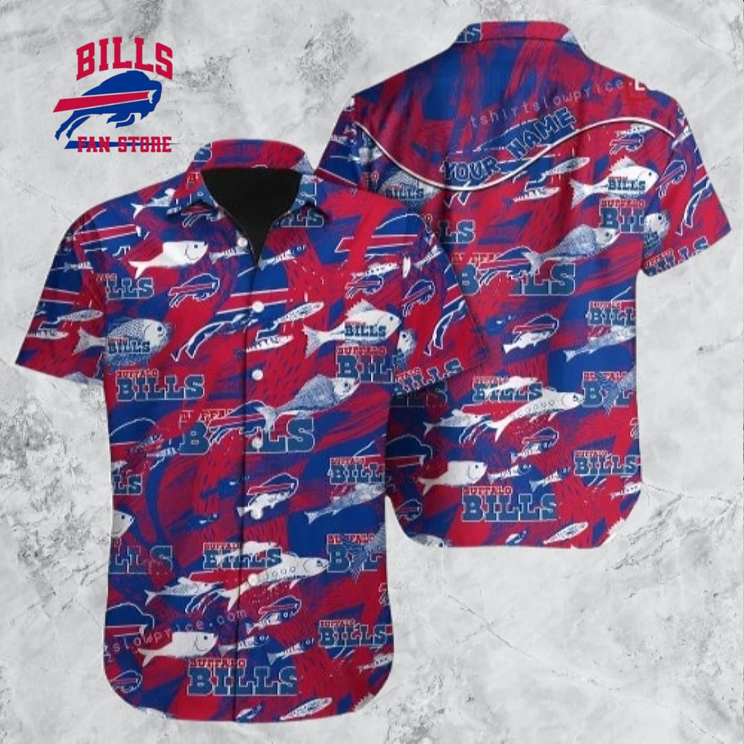 Buffalo Bills Hawaiian Shirt NFL Football Personalized Button Up Hawaiian Shirt For Mens Womens