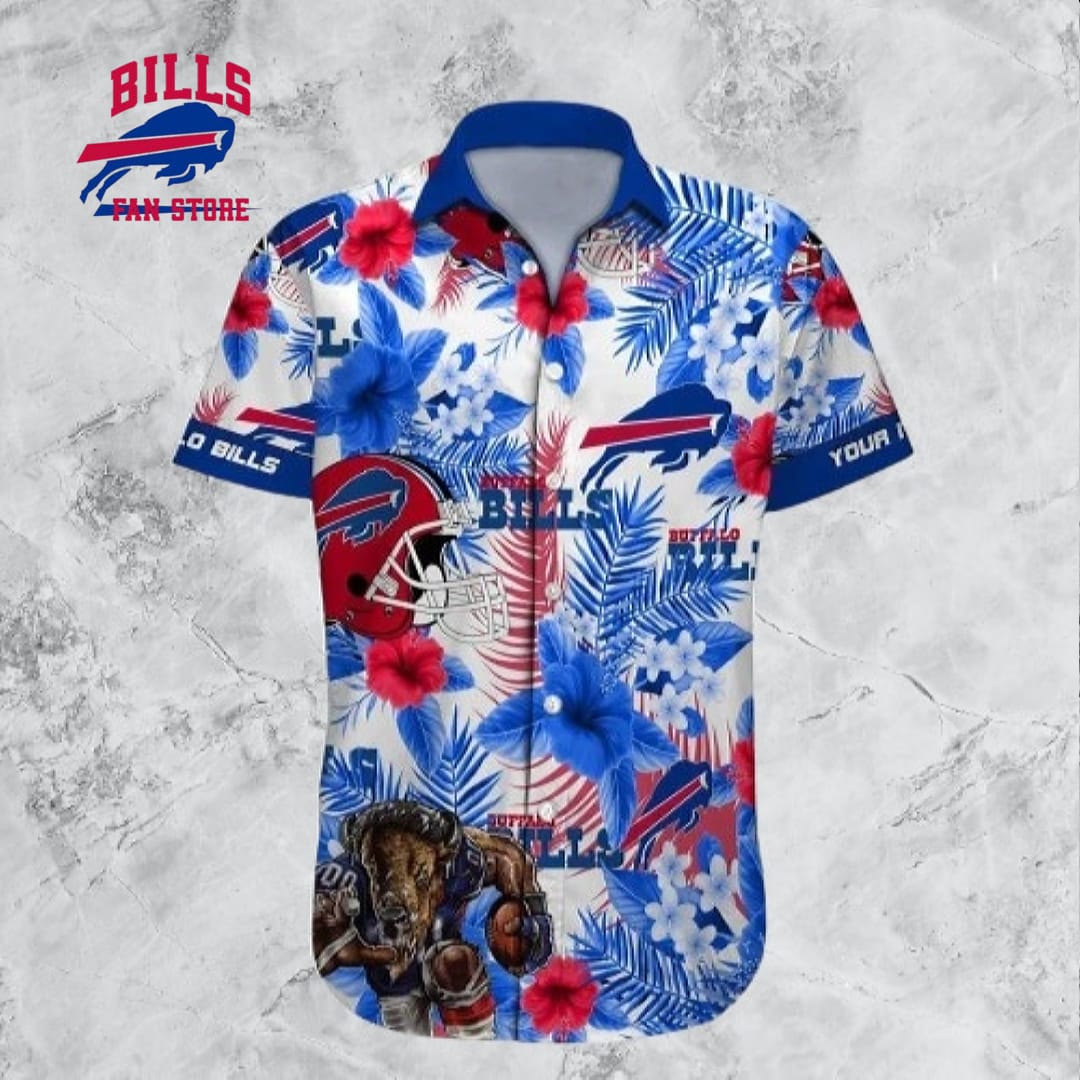 Buffalo Bills Hawaiian Shirt NFL Football Print Custom Name For Men And Women