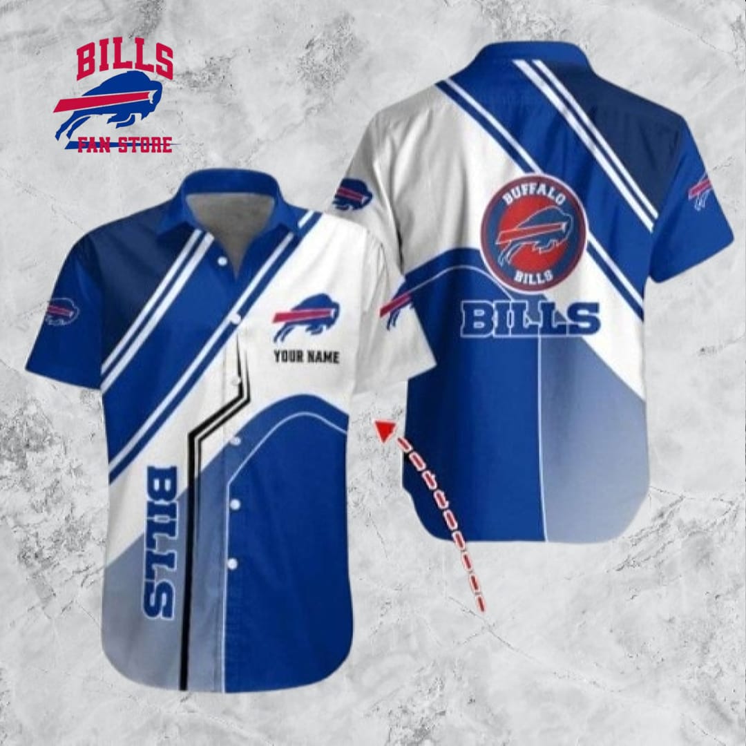 Buffalo Bills Logo Print Hawaiian Shirt Mens NFL Aloha Appare