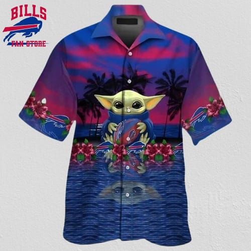 Baby Yoda Star Wars Loves Buffalo Bills Hawaiian Shirt