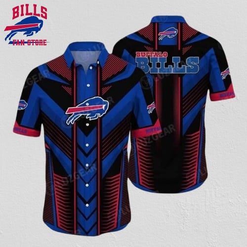 Buffalo Bills Chevron Stripe Hawaiian Shirt