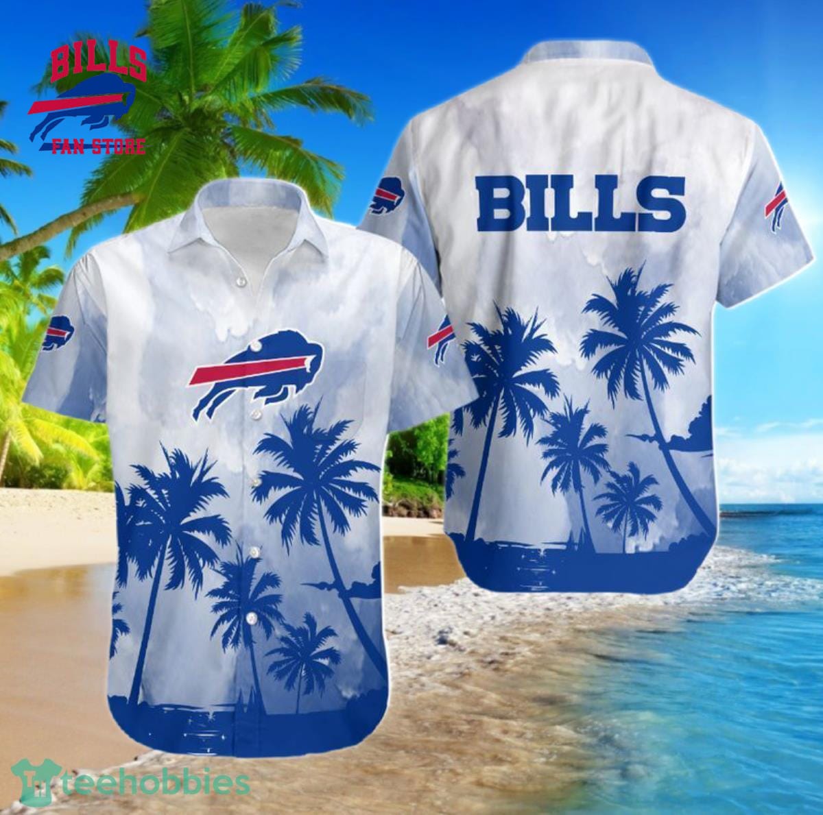 Buffalo Bills Coconut Trees NFL Gift For Fan Hawaiian Shirt For Men Women
