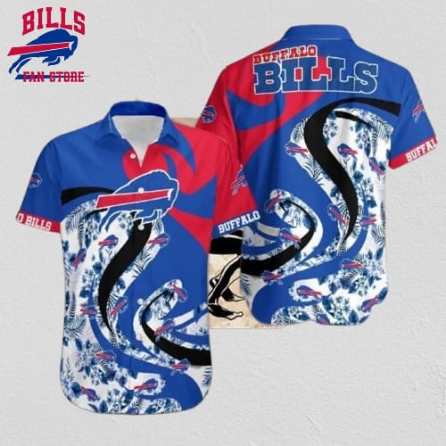 Buffalo Bills Dynamic Wave Floral Hawaiian Shirt