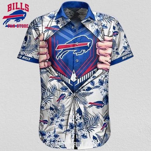 Buffalo Bills Emblem Blue Cheap Hawaiian Shirts