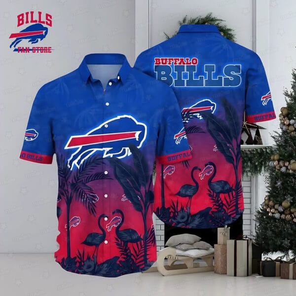 Buffalo Bills Flamingo Hawaiian Shirt Tropical Design by