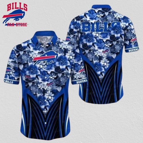 Buffalo Bills Floral Fusion Hawaiian Shirt