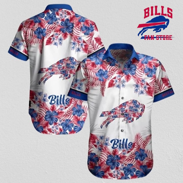 Buffalo Bills Graphic Flower Tropical Patterns Buffalo Bills Aloha Shirt