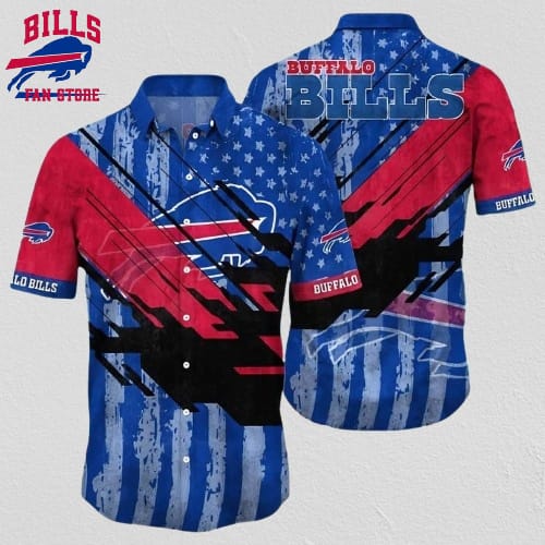 Buffalo Bills Hawaiian Shirt American Flag Summer Gift For Friend