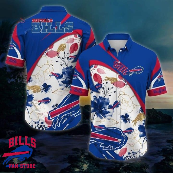 Buffalo Bills Hawaiian Shirt Beach Gift For Football Fans, NFL Hawaiian Shirt