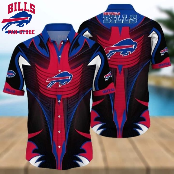 Buffalo Bills Hawaiian Shirt Beach Gift For Football Players, NFL Hawaiian Shirt