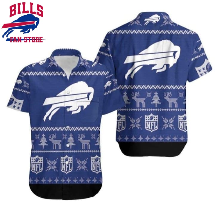 Buffalo Bills Hawaiian Shirt Christmas Gift For Football Lovers, NFL Hawaiian Shirt