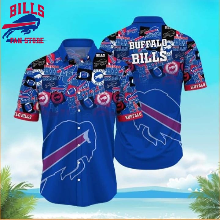 Buffalo Bills Hawaiian Shirt Football Gift For Beach Trip, NFL Hawaiian Shirt