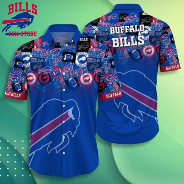 Buffalo Bills Hawaiian Shirt Football Gift For Beach Vacation, NFL Hawaiian Shirt