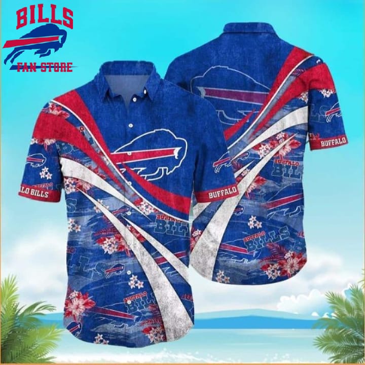 Buffalo Bills Hawaiian Shirt Football Gift For Boyfriend, NFL Hawaiian Shirt