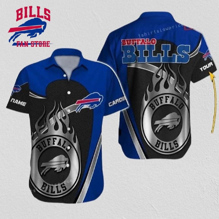 Buffalo Bills Hawaiian Shirt NFL Football Custom Name Aloha Hawaiian Shirt For Mens Womens