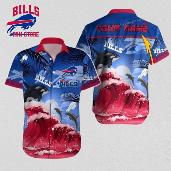 Buffalo Bills Hawaiian Shirt NFL Football Custom Name Aloha Hawaiian Shirt