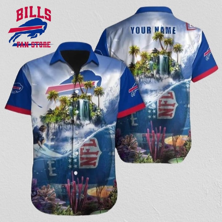Buffalo Bills Hawaiian Shirt NFL Football Custom Name Cheap Hawaiian Shirt For Men Women